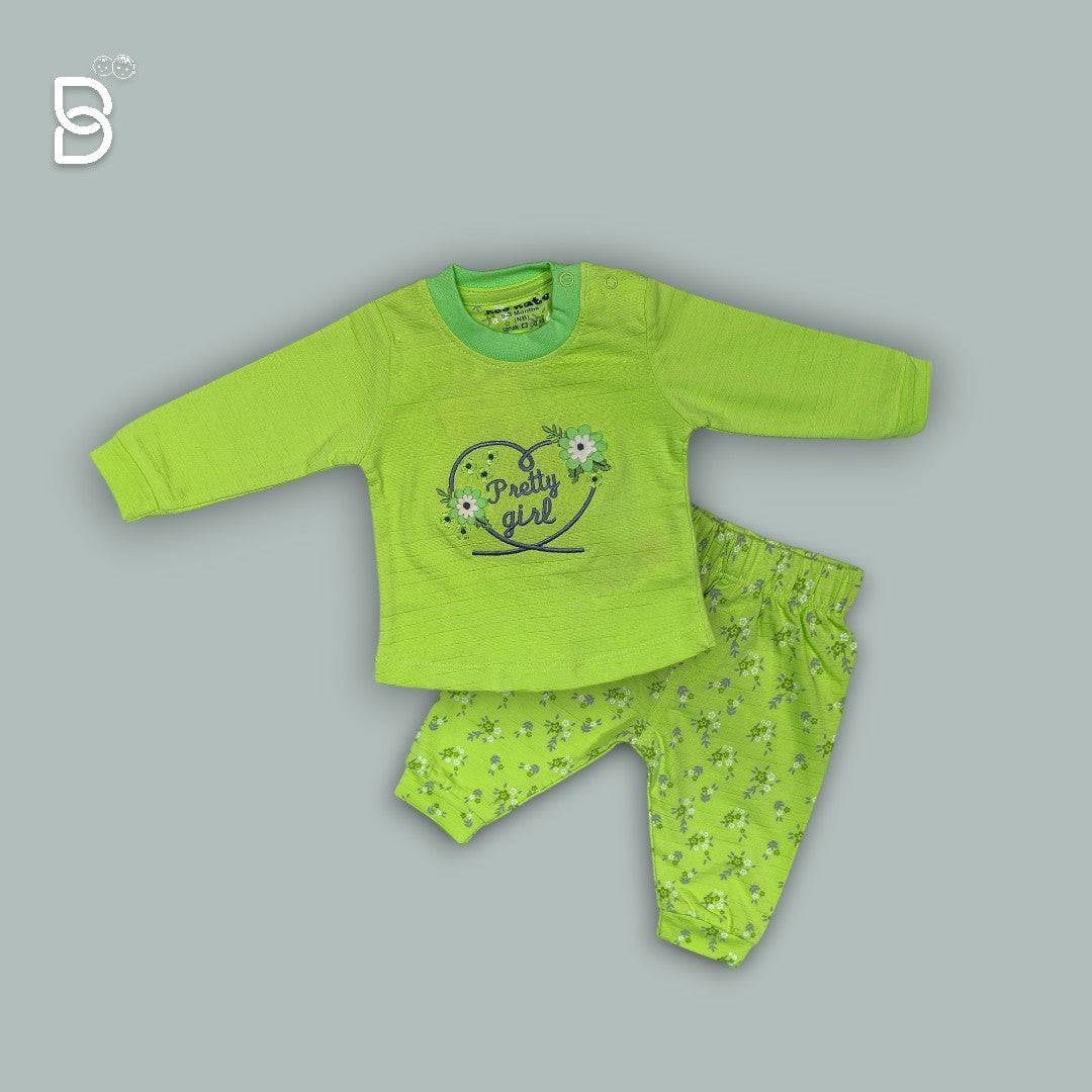NEO NATE - COTTON FULL SLEEVES PRINTED TOP & JEGGINGS - FLOURESCENT GREEN