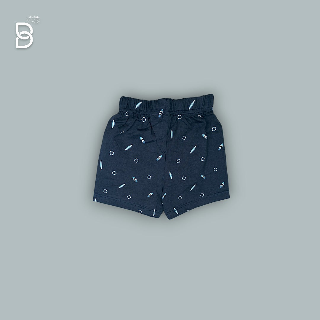 BOYS PRINTED T-SHIRT AND NICKER BLUE - OLLYPOP