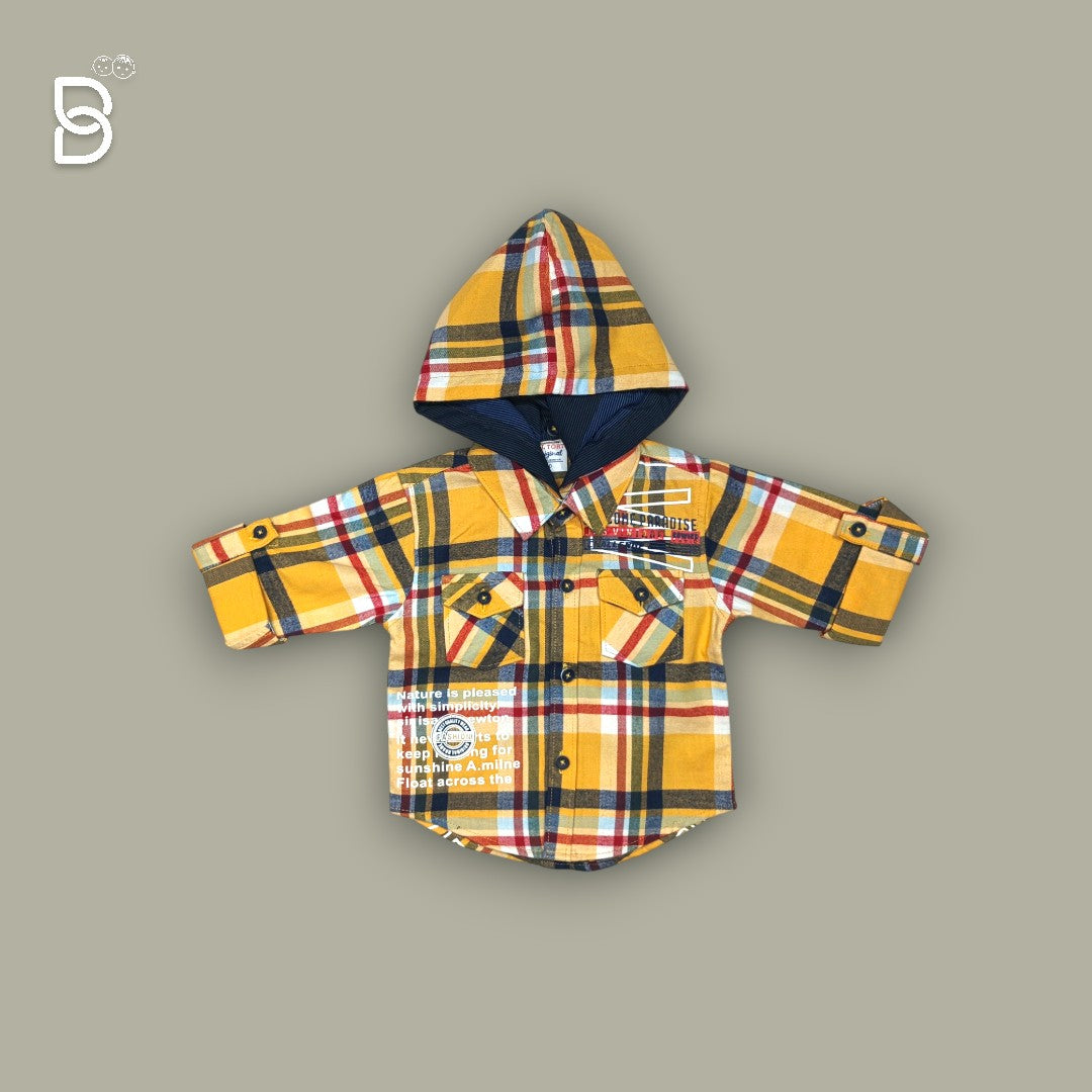 FULL SLEEVES CHECKERED HOODED SHIRT & JOGGER PANT SET - LIL TORT