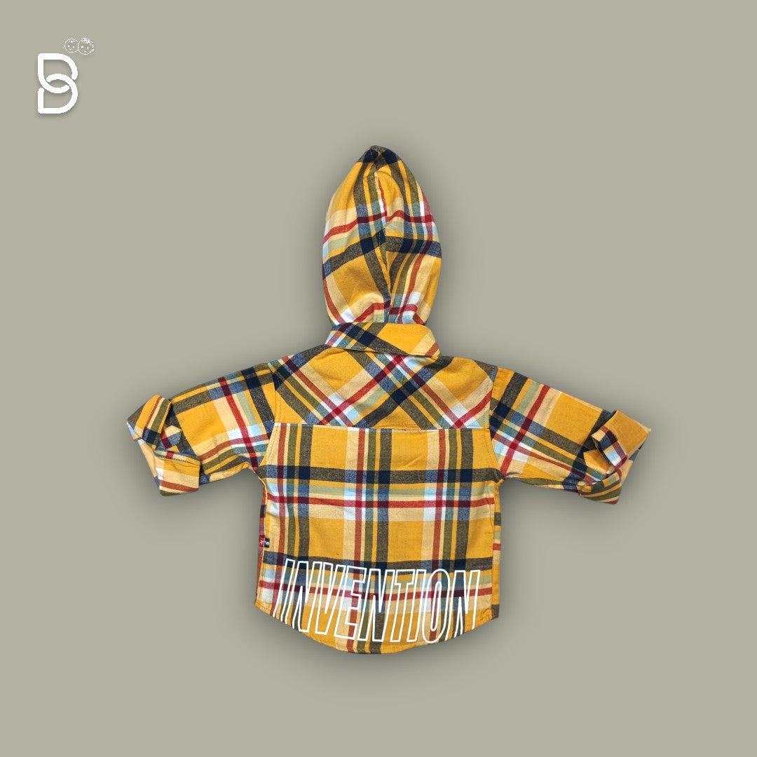 FULL SLEEVES CHECKERED HOODED SHIRT & JOGGER PANT SET - LIL TORT