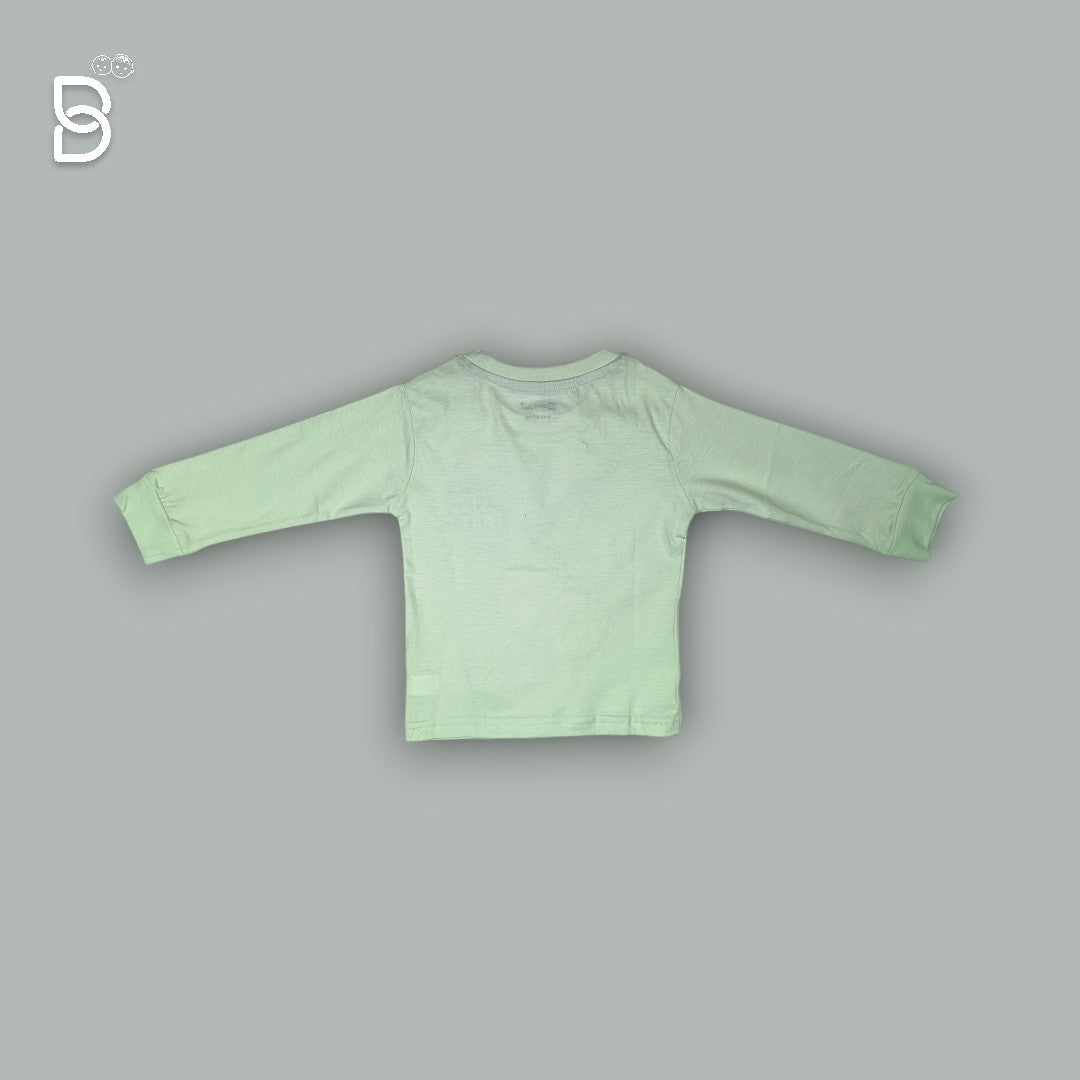 UNISEX GREEN HEADPHONE PRINTED T-SHIRT AND NAVY BLUE PANT JOGGER SET - MOON KIDS
