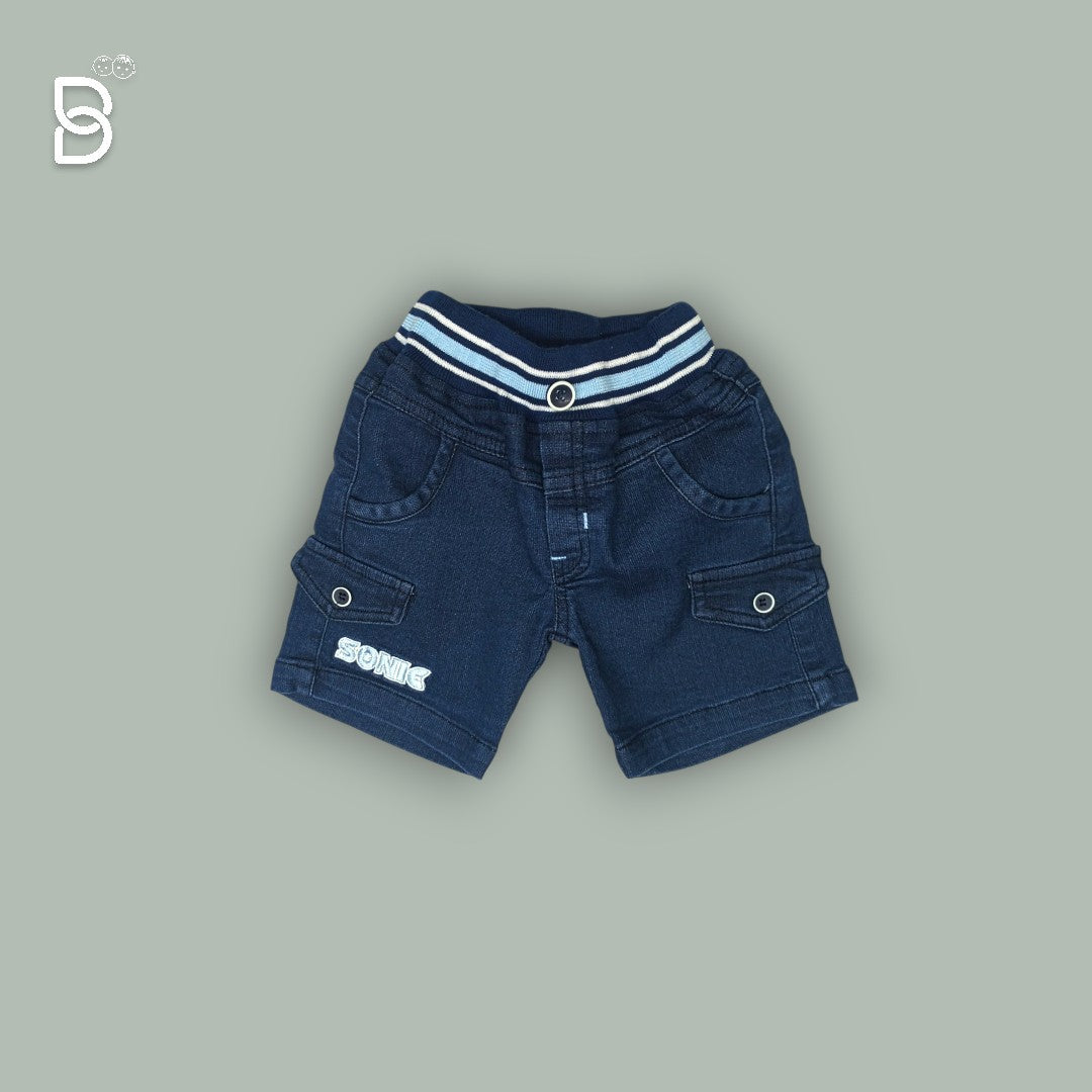 KIDS SKY BLUE T-SHIRT & DENIM NICKER