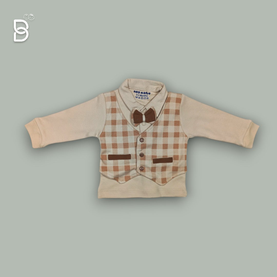 BOYS CASUAL WEAR SHIRT AND BROWN PANT