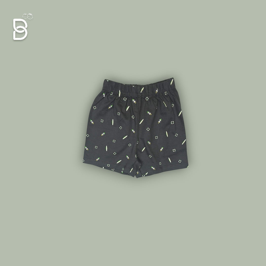 BOYS PRINTED T-SHIRT AND NICKER YELLOW - OLLYPOP
