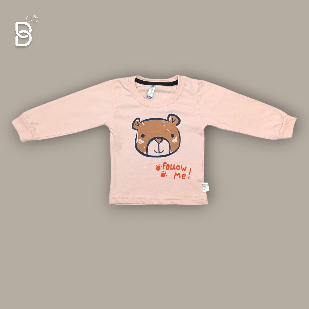 UNISEX PRINTED T-SHIRT JOGGER SET PEACH