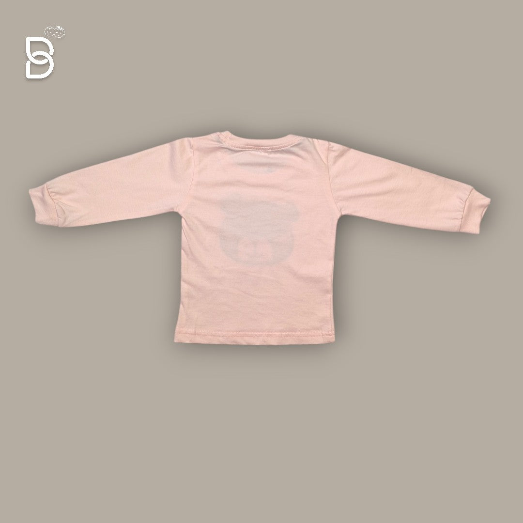 UNISEX PRINTED T-SHIRT JOGGER SET PEACH