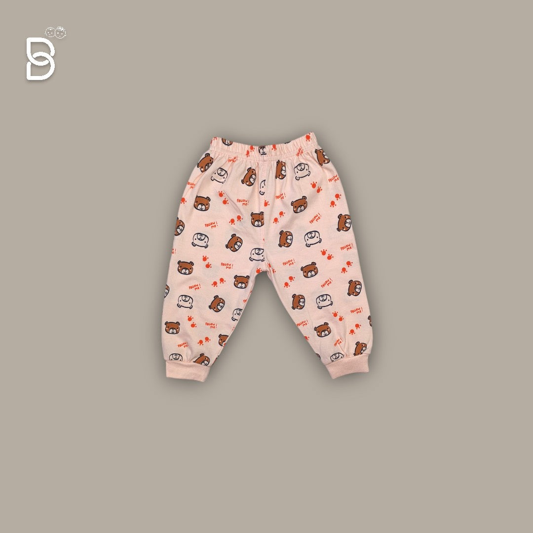 UNISEX PRINTED T-SHIRT JOGGER SET PEACH