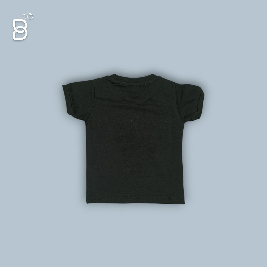BOYS PRINTED T-SHIRT AND NICKER PURPLLE- UNO KIDS