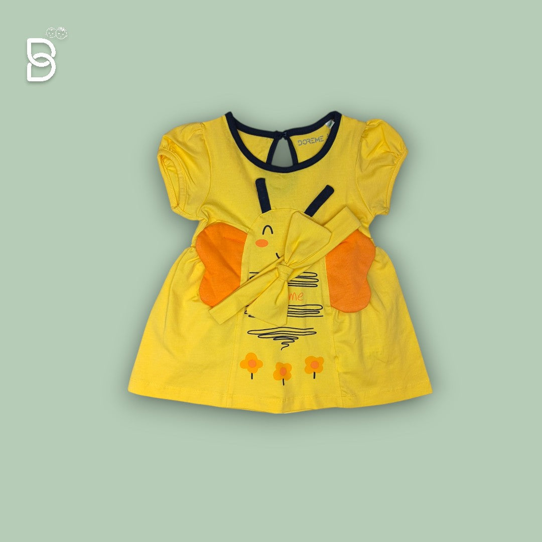 GIRLS YELLOW COTTON FROCK