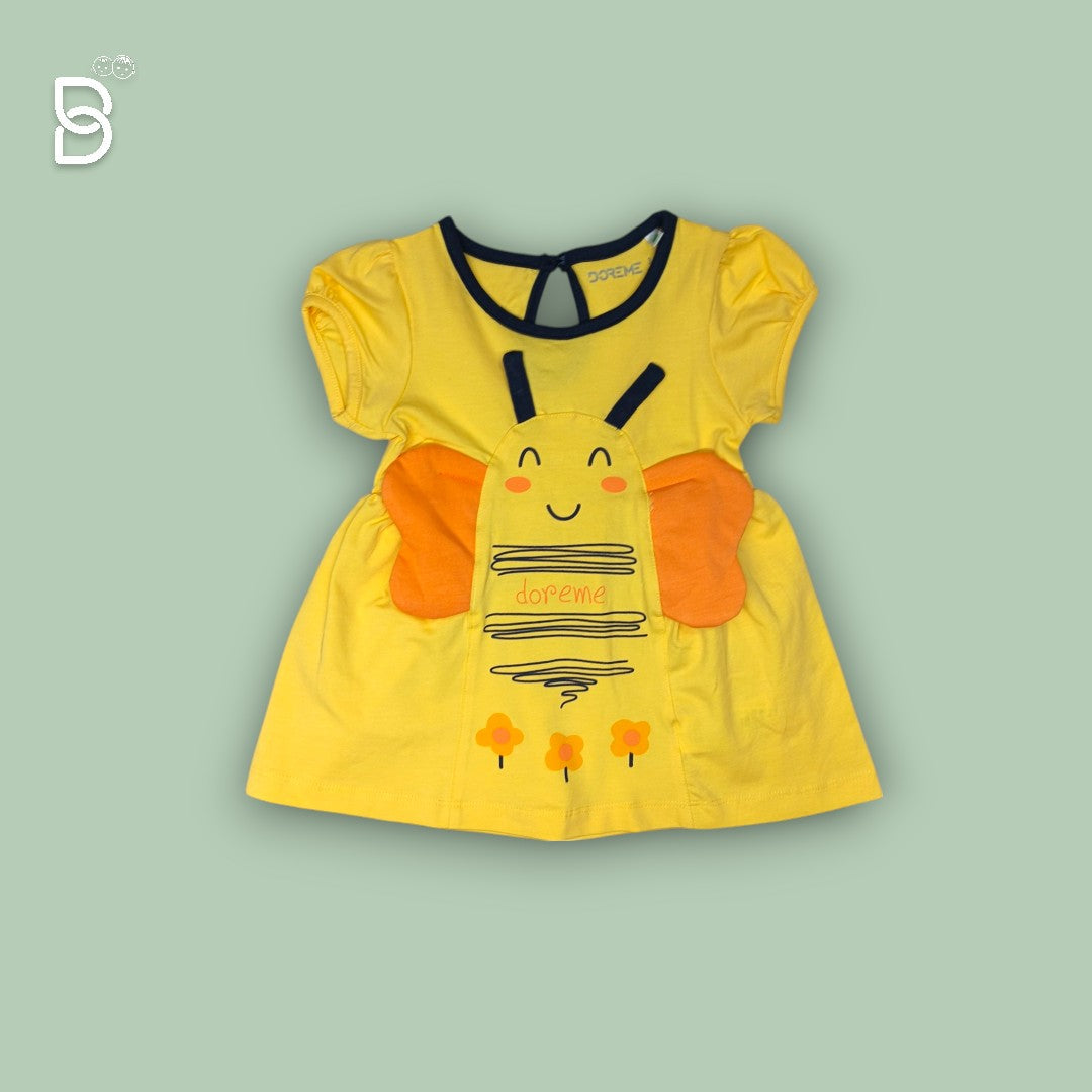 GIRLS YELLOW COTTON FROCK