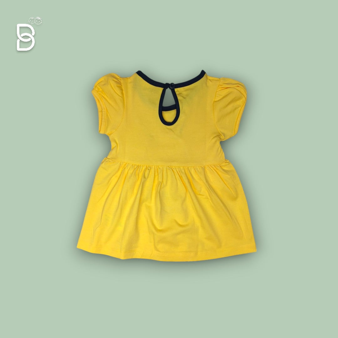 GIRLS YELLOW COTTON FROCK
