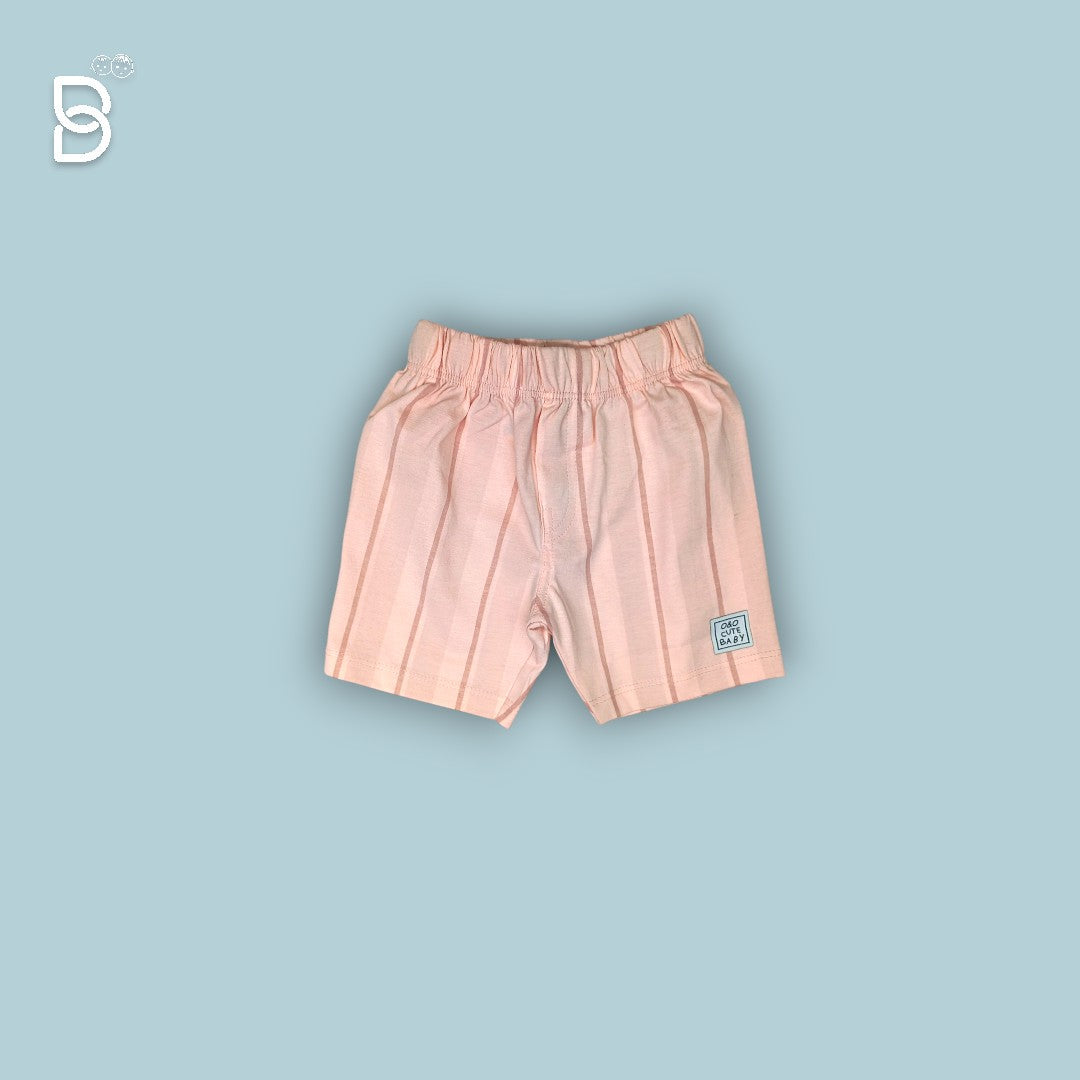 KIDS PRINTED T-SHIRT AND NICKER PINK - O&O