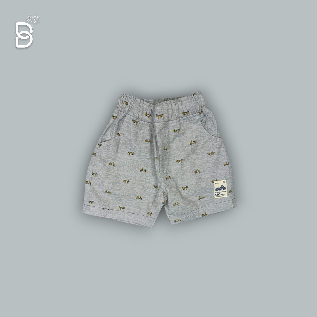 KIDS CASUAL WEAR PRINTED T-SHIRT & NICKER MUSTARD - O&O