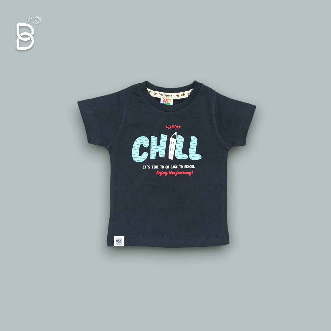 BOYS PRINTED T-SHIRT AND NICKER BLACK & BLUE - O&O