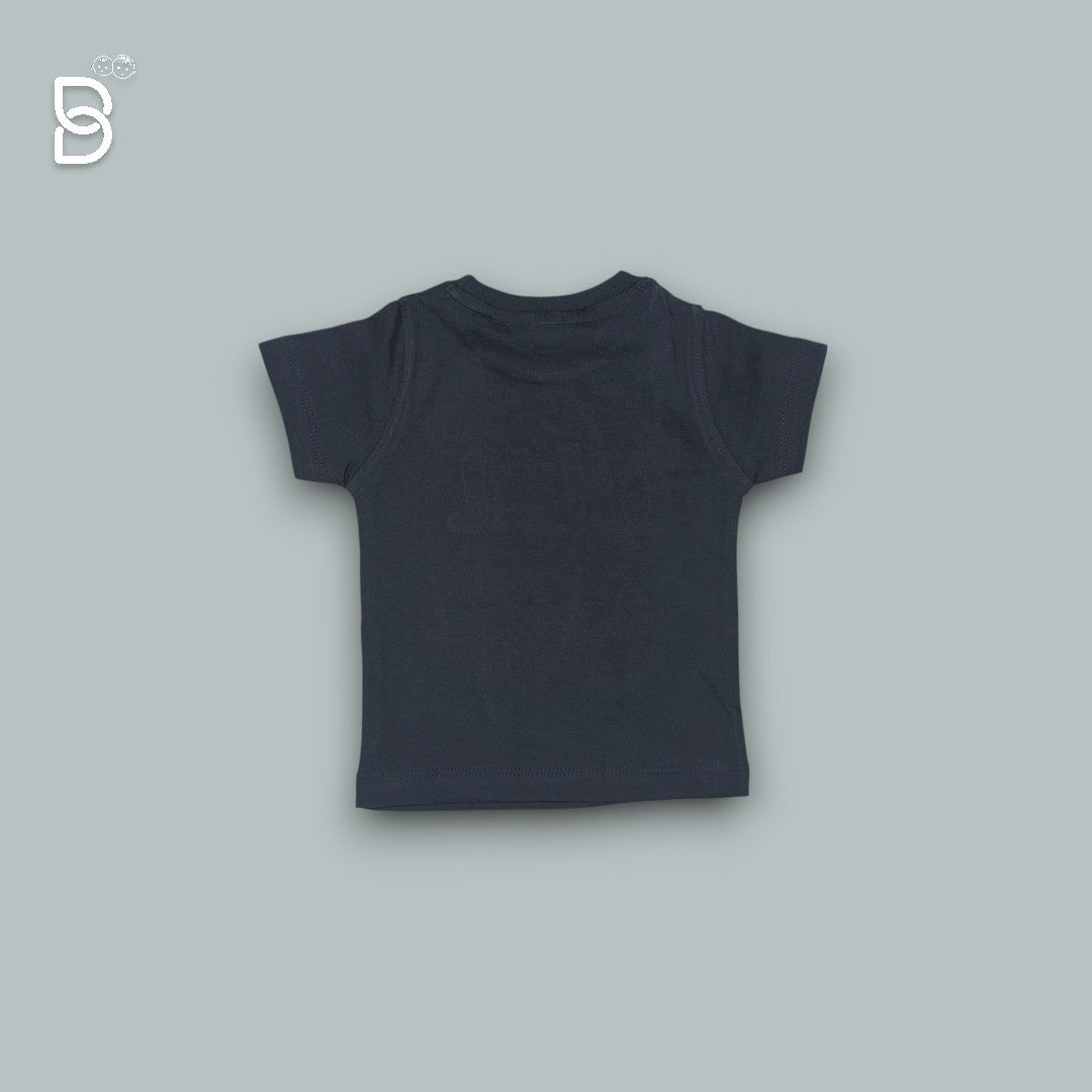 BOYS PRINTED T-SHIRT AND NICKER BLACK & BLUE - O&O