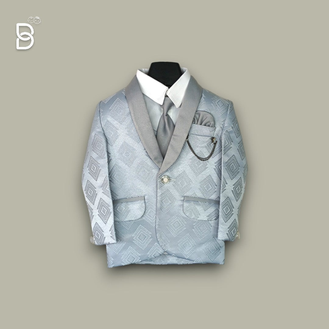 GRAY BLAZZER SUIT JACKET FOR BOYS PARTY WEAR