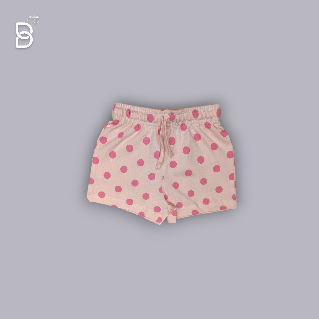 GIRLS CASUAL WEAR COTTON T-SHIRT & NICKER PEACH - OLLYPOP