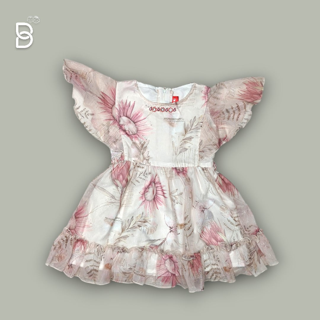 BABY GIRL COTTON FROCK FLORAL PRINT