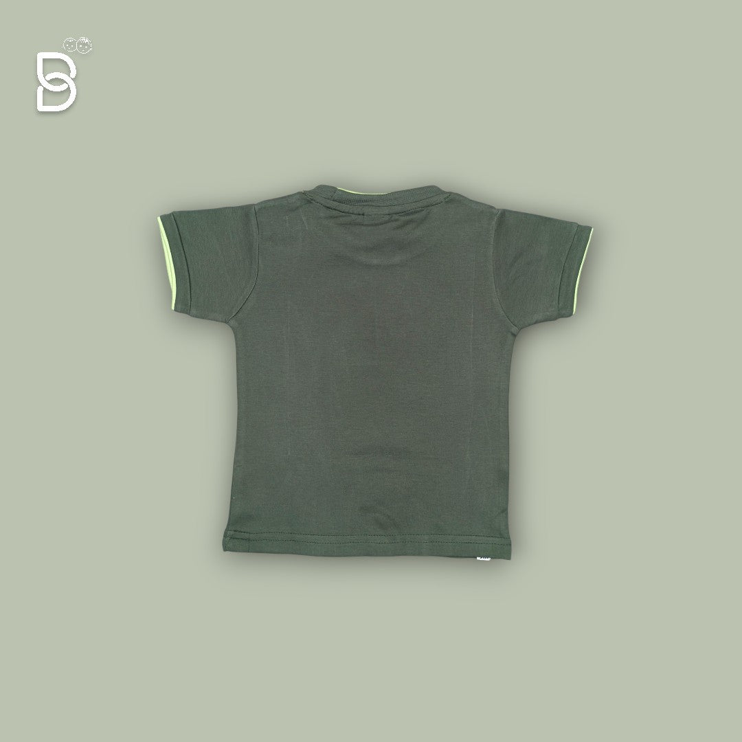 BOYS PRINTED T-SHIRT AND NICKER GREEN - UNO KIDS