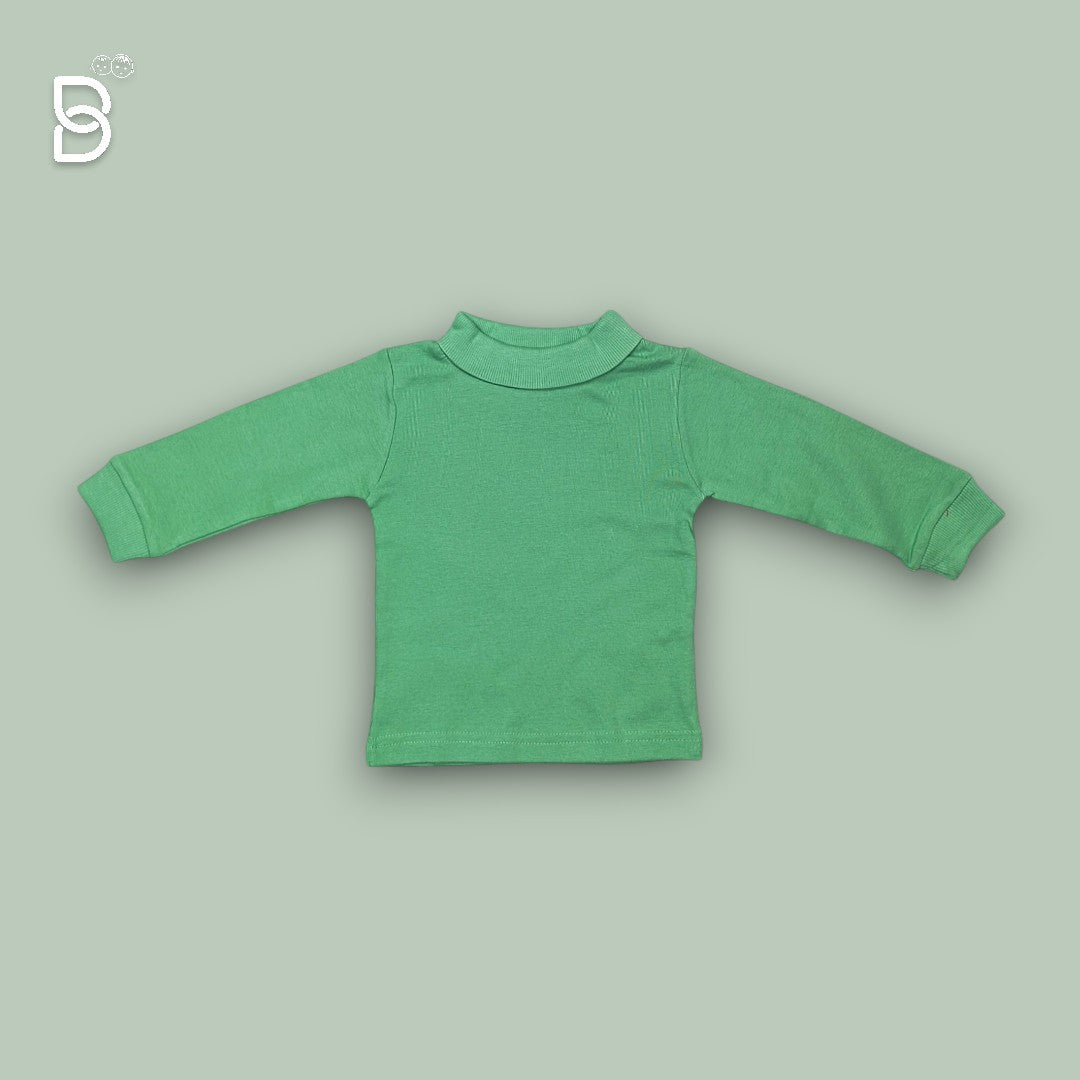 POLO NECK T-SHIRT LIGHT GREEN COLOR