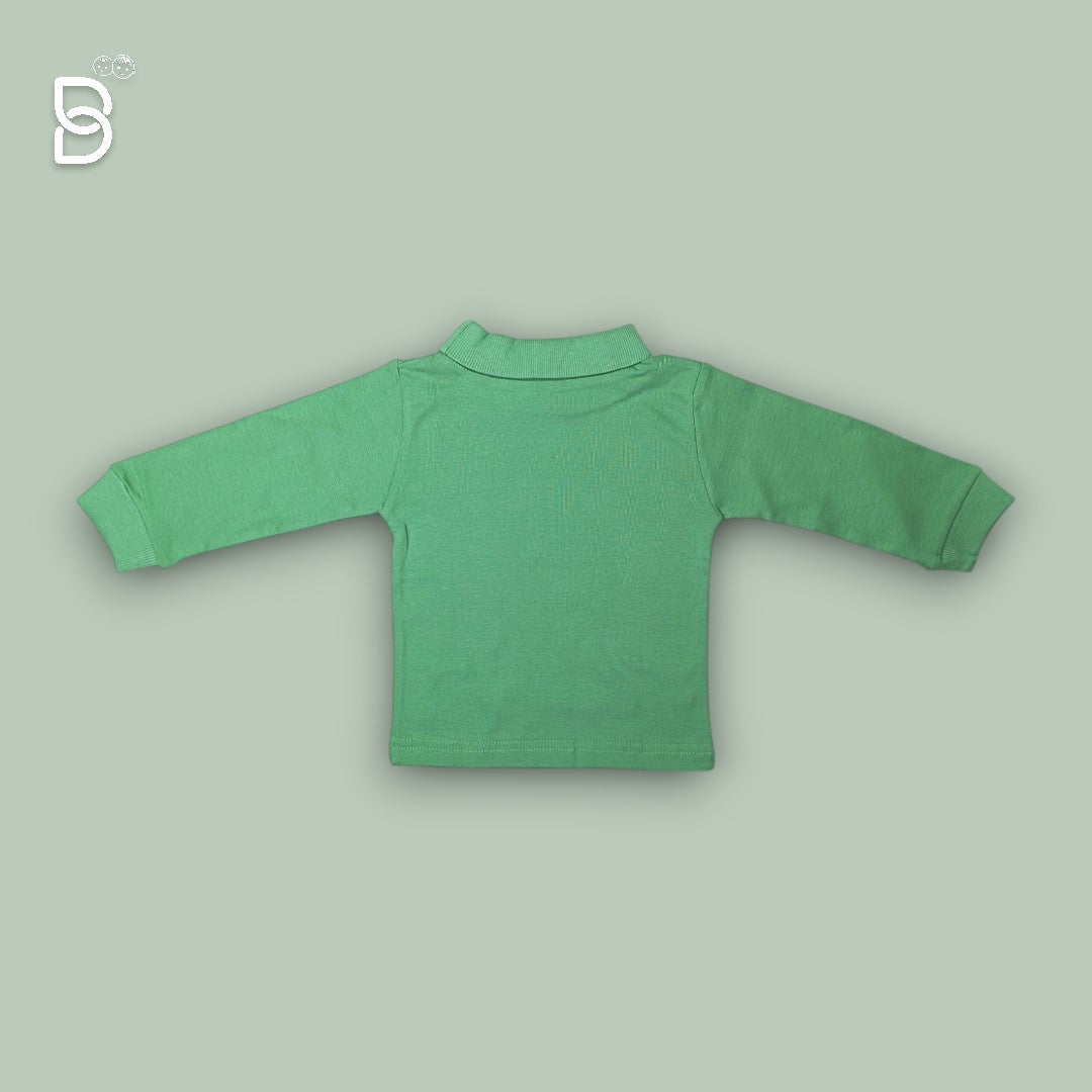 POLO NECK T-SHIRT LIGHT GREEN COLOR
