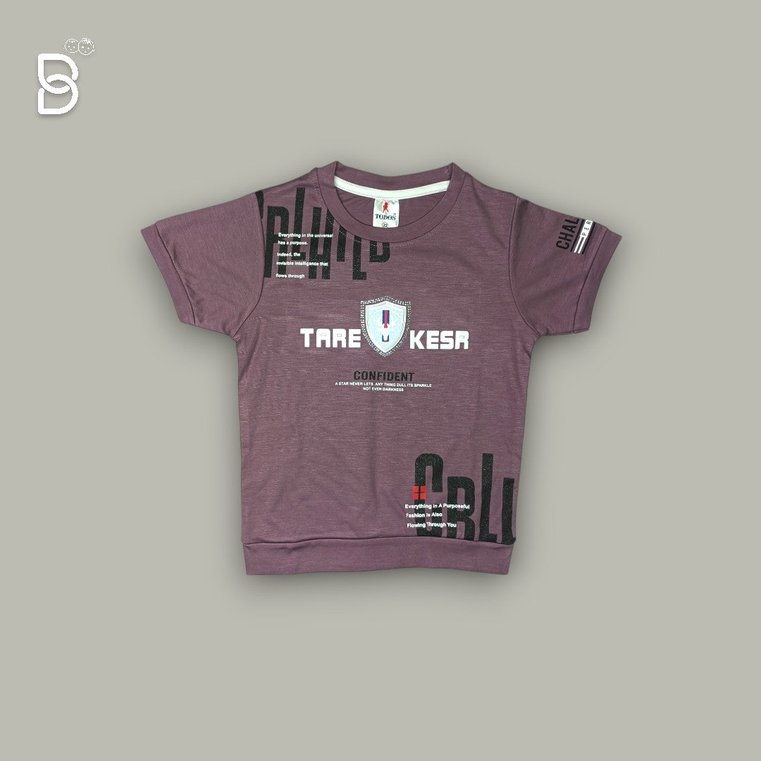 KIDS RUST T-SHIRT & GREY NICKER