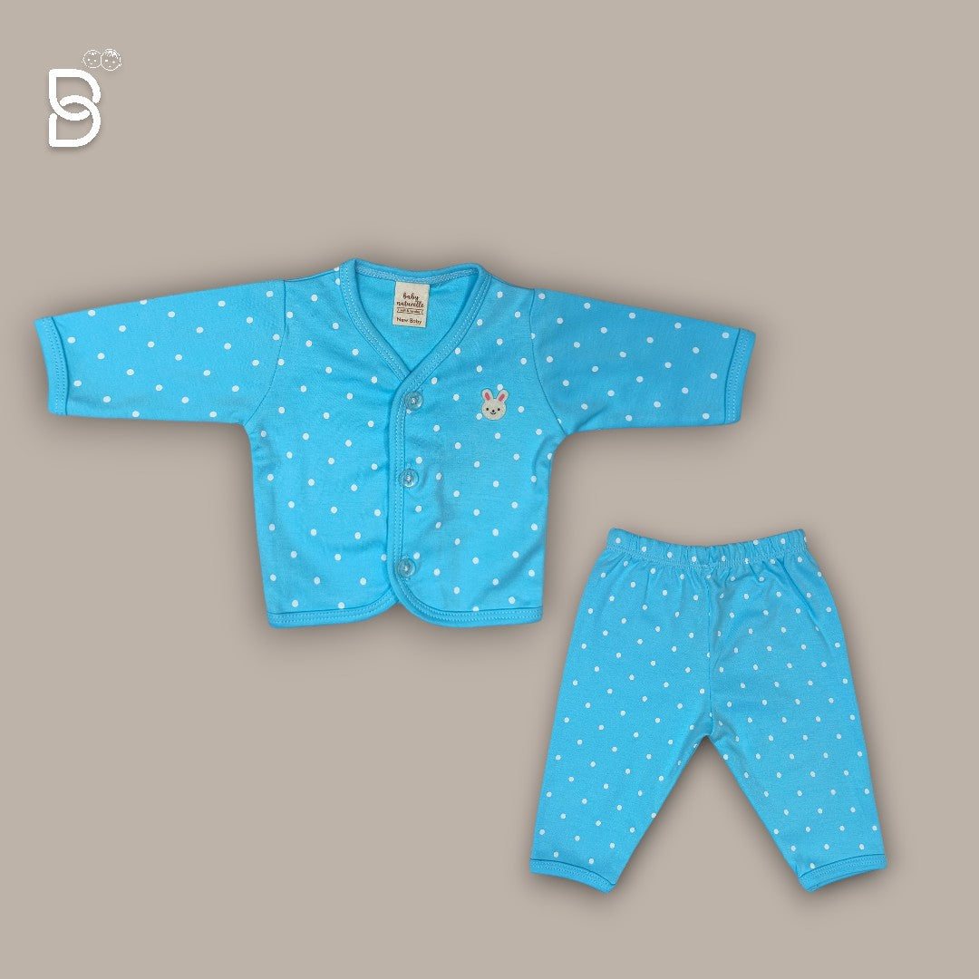 NEW BORN BABY COTTON SET BLUE - NATURELLE