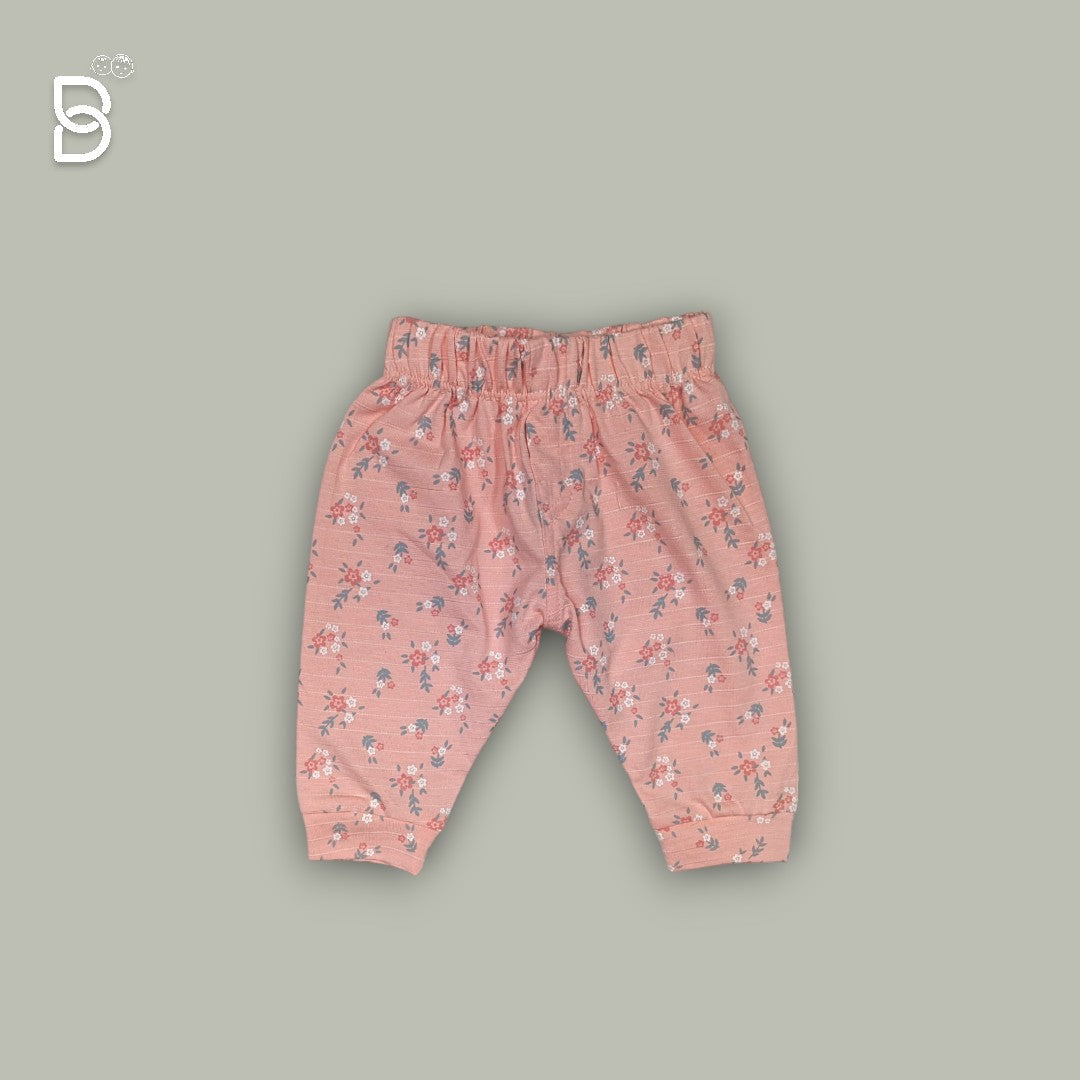 NEO NATE - COTTON FULL SLEEVES PRINTED TOP & JEGGINGS - PEACH