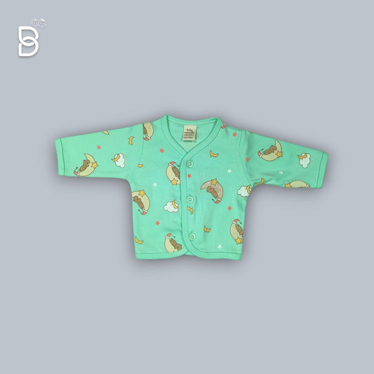 NEW BORN SOFT COTTON BODYSUIT (GREEN)