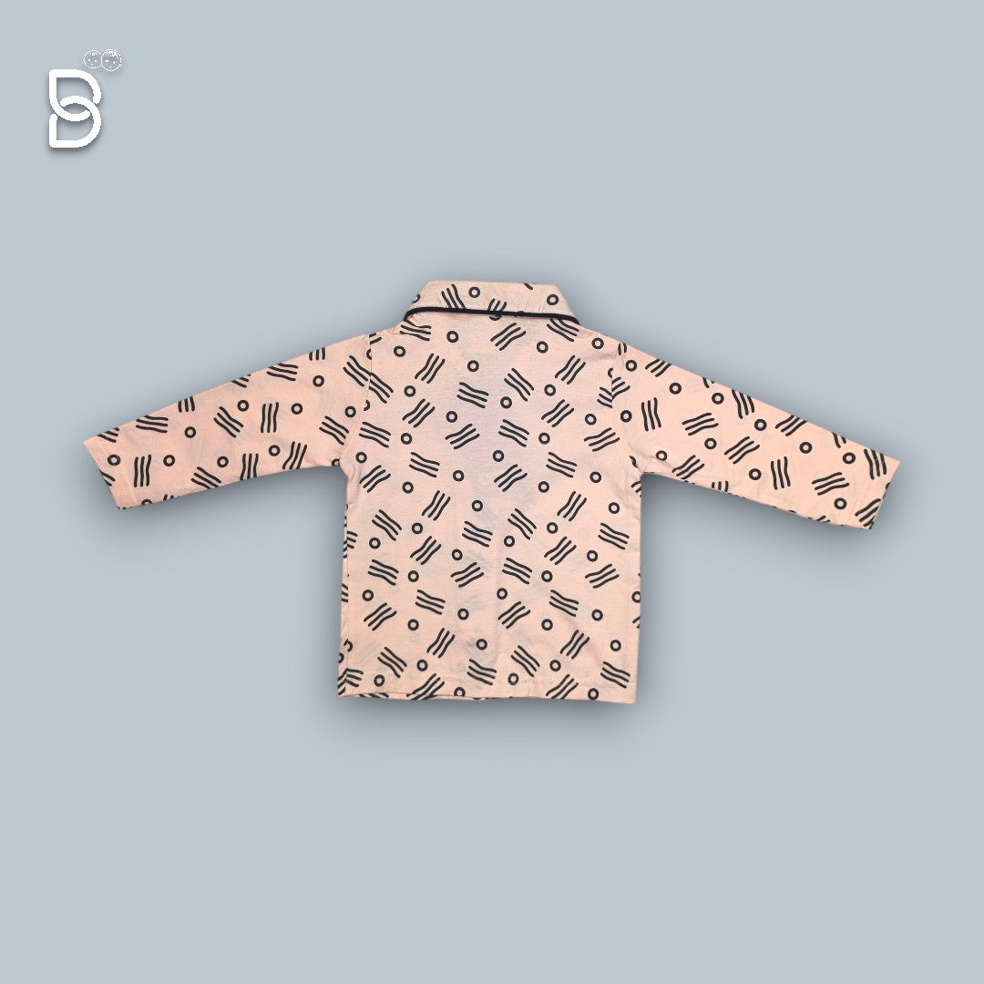 NEW BORN SOFT COTTON NIGHT SUITS PEACH COLOR