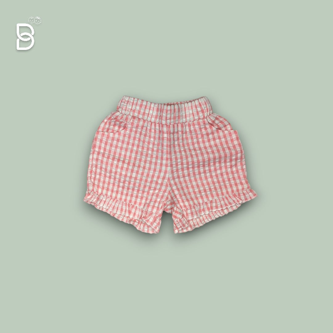 GIRLS COTTON T-SHIRT & NICKER PEACH