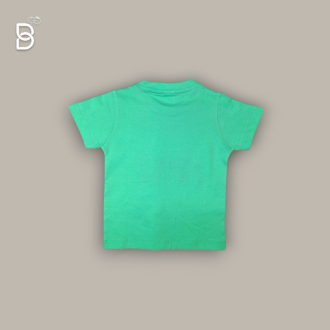 BOYS PRINTED T-SHIRT AND NICKER PISTA GREEN - O&O