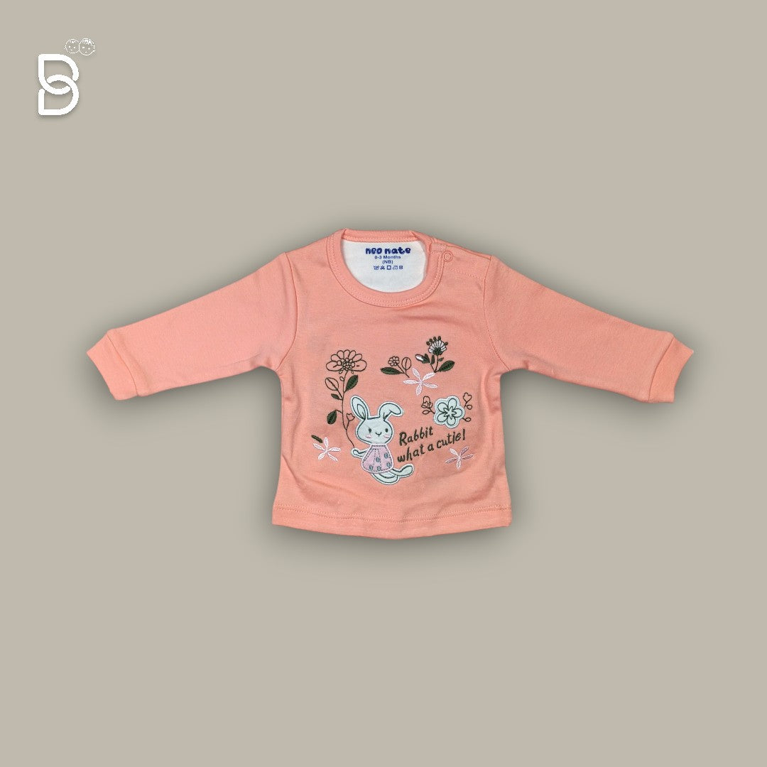 COTTON T-SHIRT PANT PEACH COLOUR