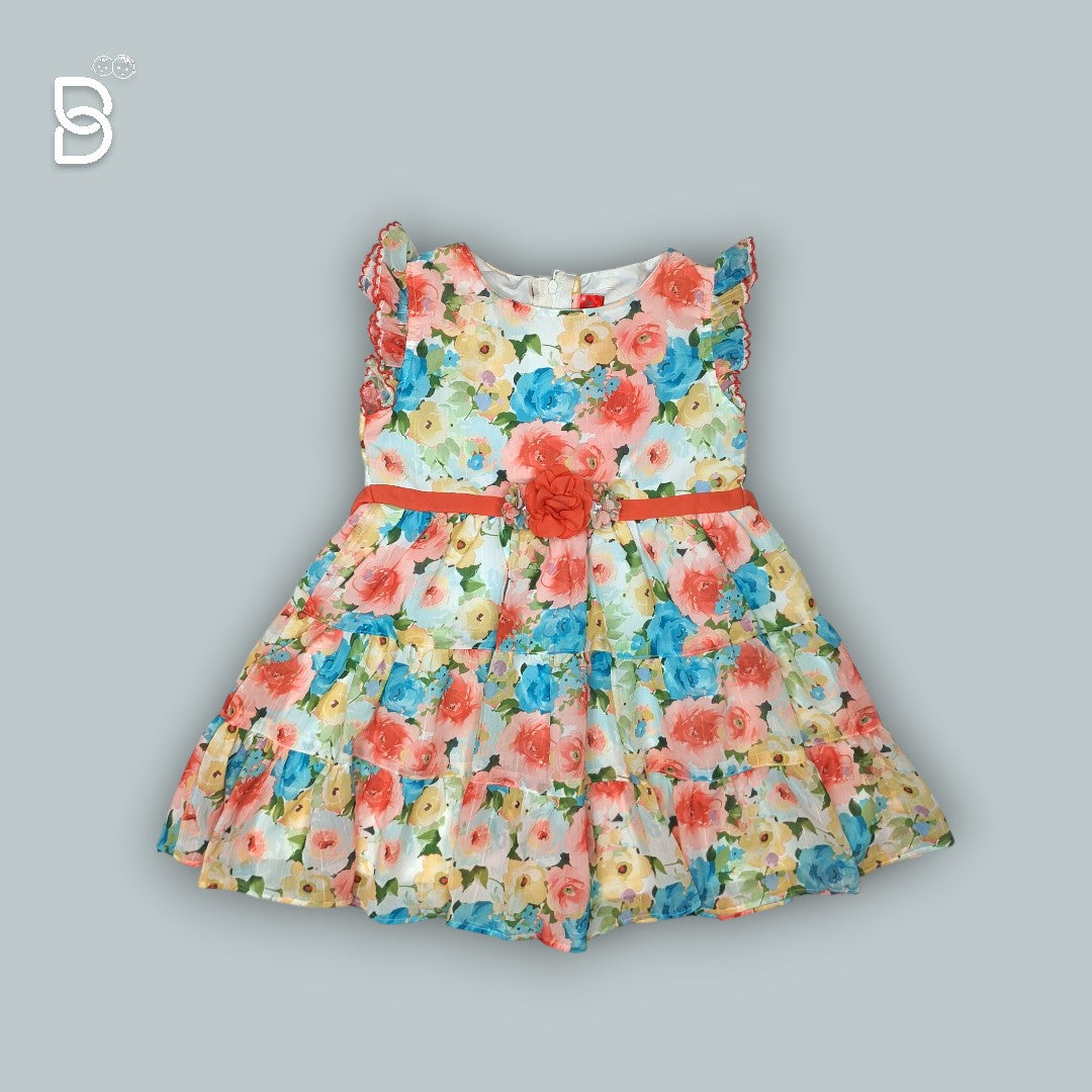 BABY GIRL COTTON FROCK MULTI COLOR