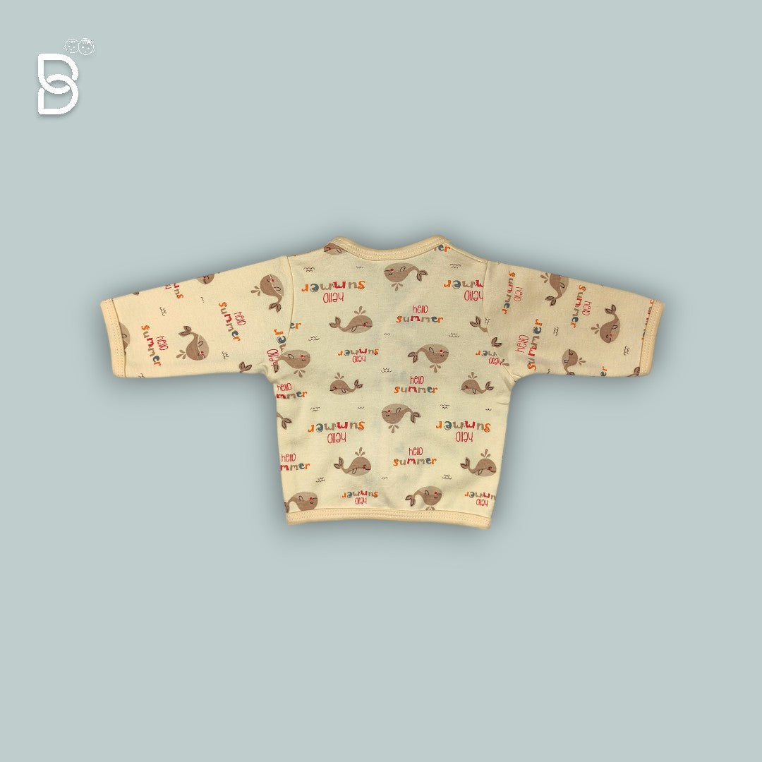 NEW BORN SOFT COTTON BODYSUIT (BISCUIT)