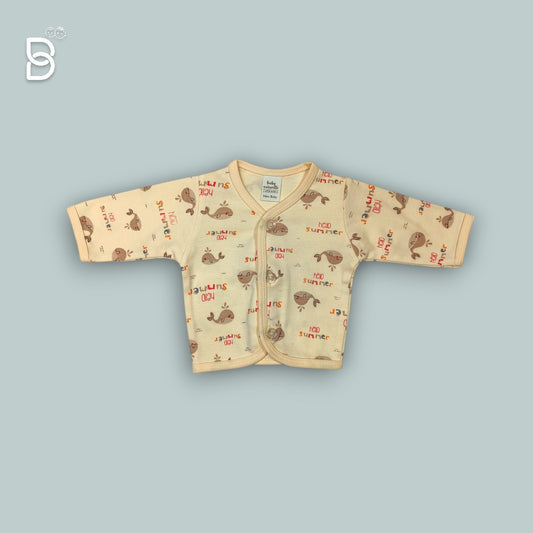 NEW BORN SOFT COTTON BODYSUIT (BISCUIT)