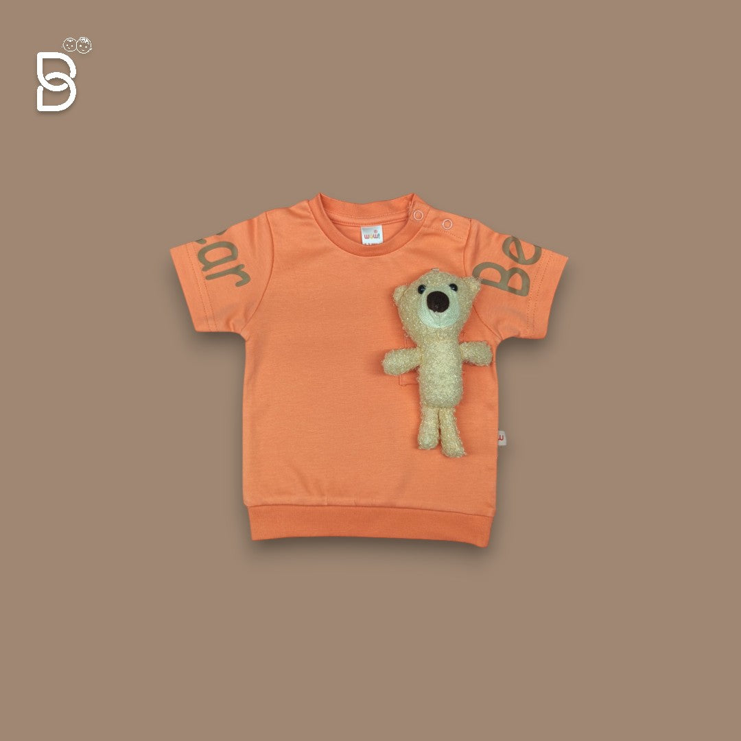 KIDS ORANGE T-SHIRT BROWN NICKER