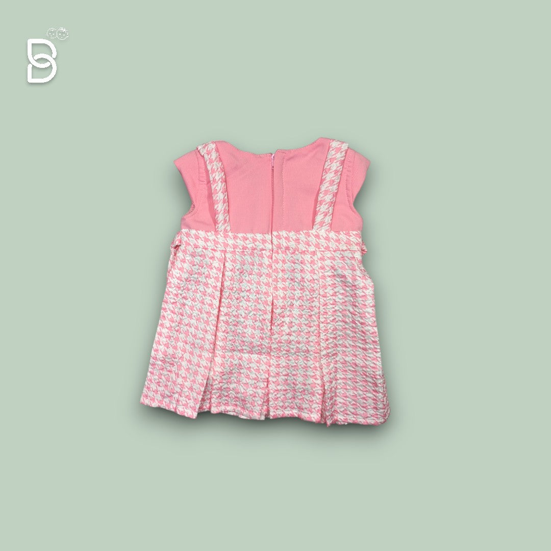 NEW BORN BABY FROCK PINK - JILAX