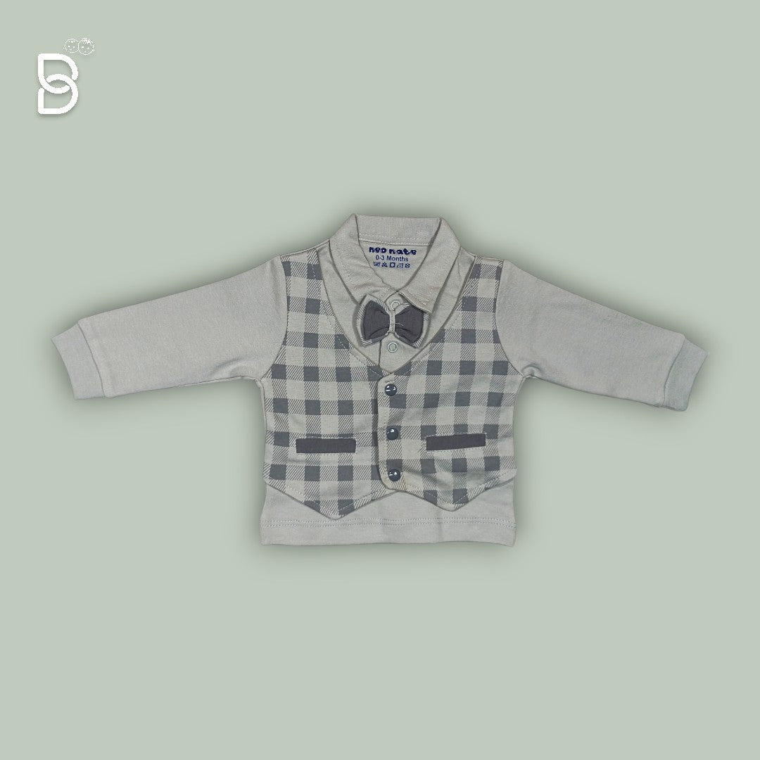 BOYS CASUAL WEAR GREY COLOR SHIRT WITH PANT
