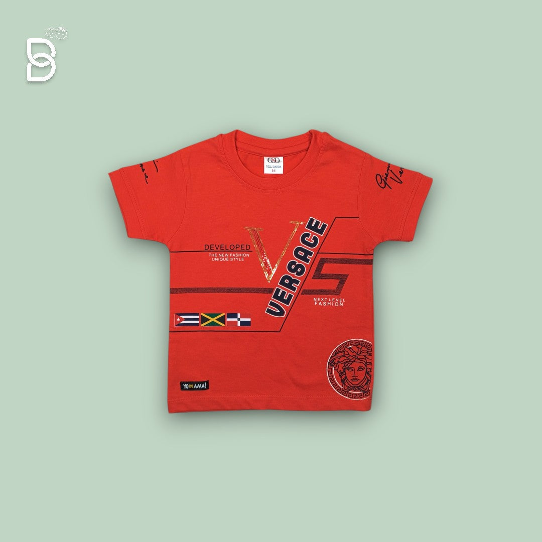 NEW BORN T-SHIRT AND NICKER RED - GILLI DANDA