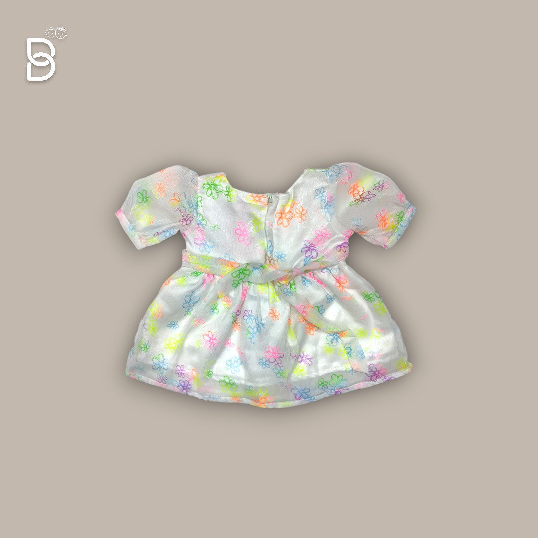 NEW BORN BABY GIRL COTTON FROCK (MULTICOLOUR)