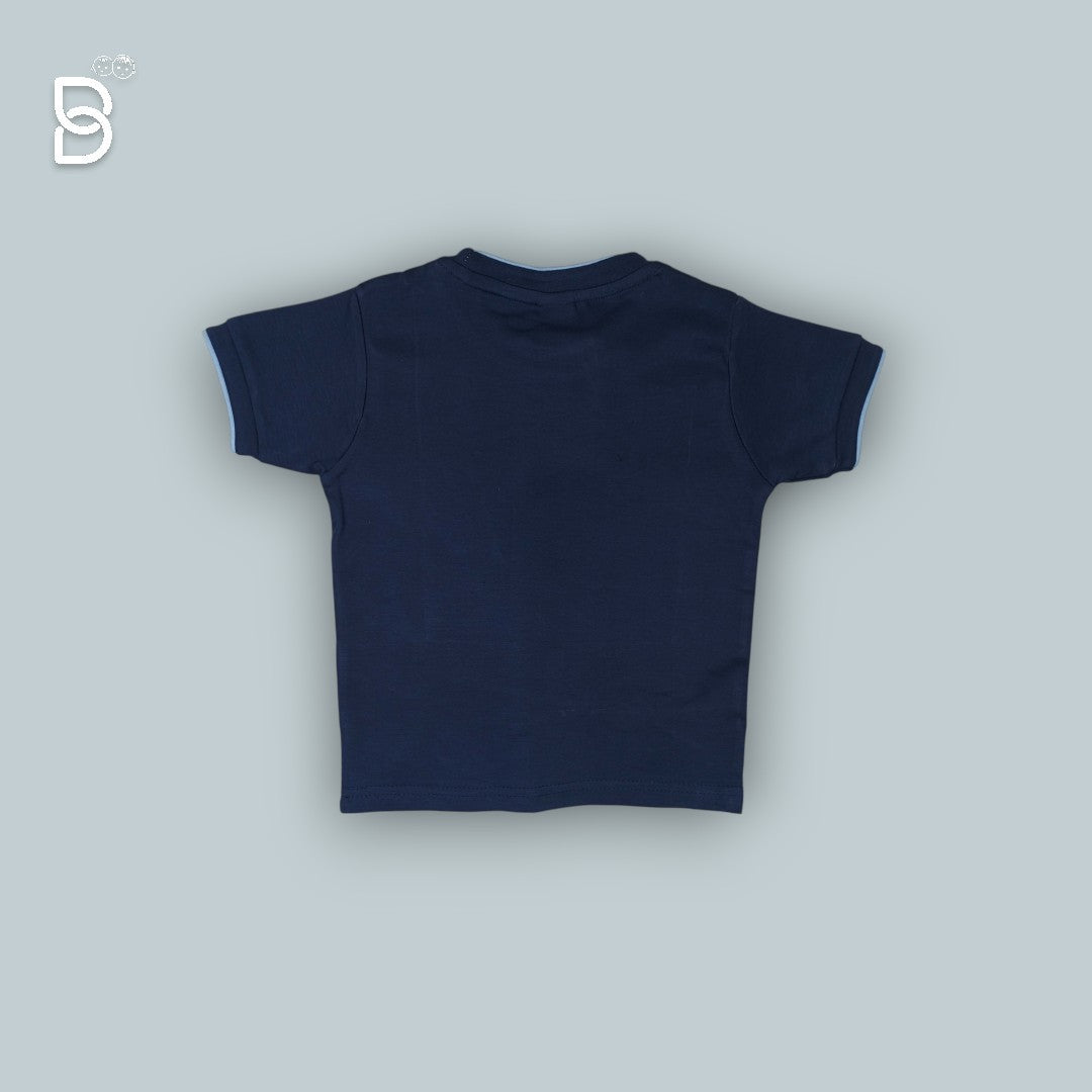 BOYS PRINTED T-SHIRT AND NICKER SKY BLUE - UNO KIDS
