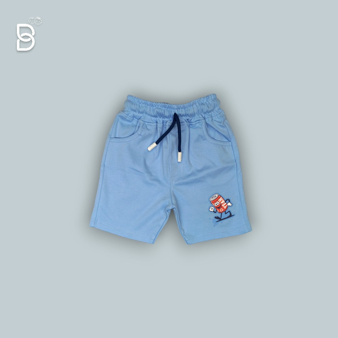 BOYS PRINTED T-SHIRT AND NICKER SKY BLUE - UNO KIDS