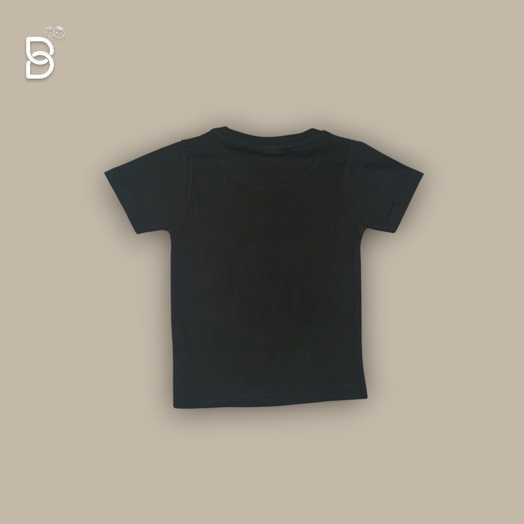 BOYS PRINTED T-SHIRT AND NICKER BLACK - O&O