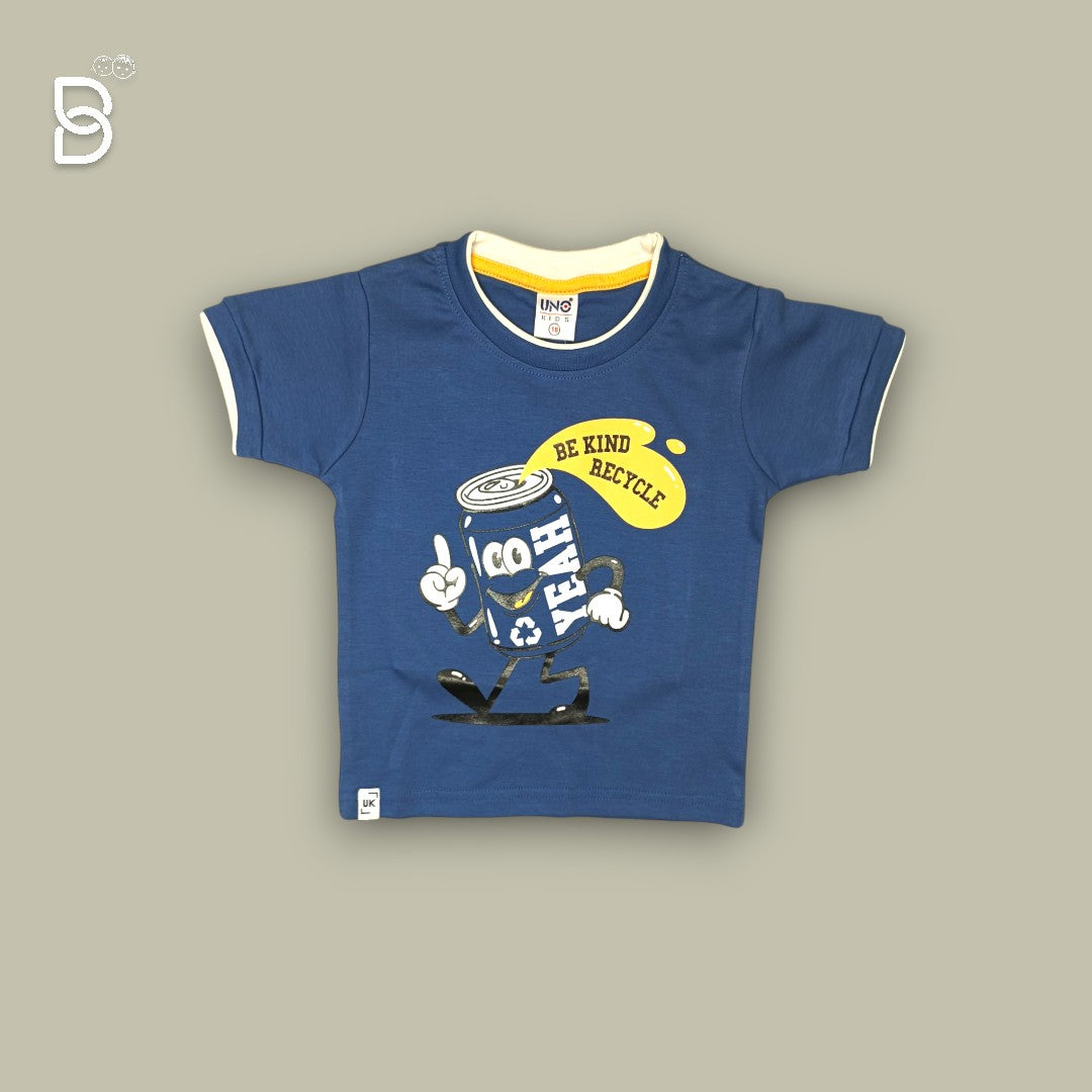 KIDS T-SHIRT & NICKER BLUE & WHITE