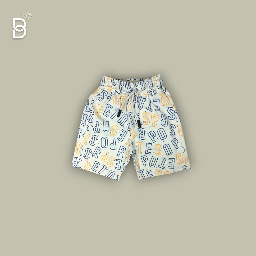 KIDS T-SHIRT & NICKER BLUE & WHITE