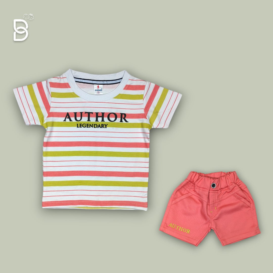 KIDS CASUAL WEAR CHECKERED T-SHIRT & NICKER MULTI - UNO KIDS