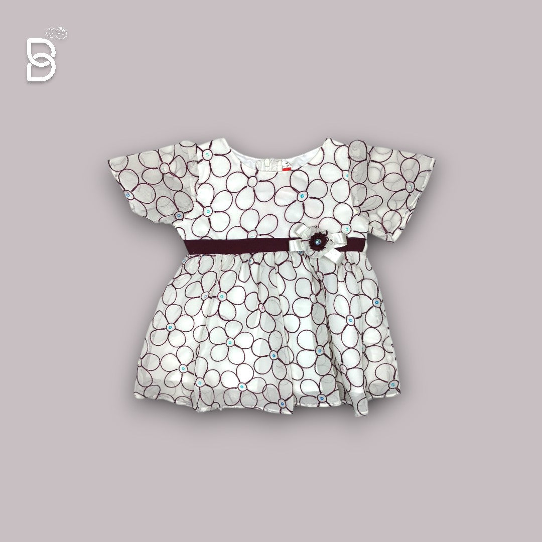 NEW BORN BABY FROCK WHITE - JILAX
