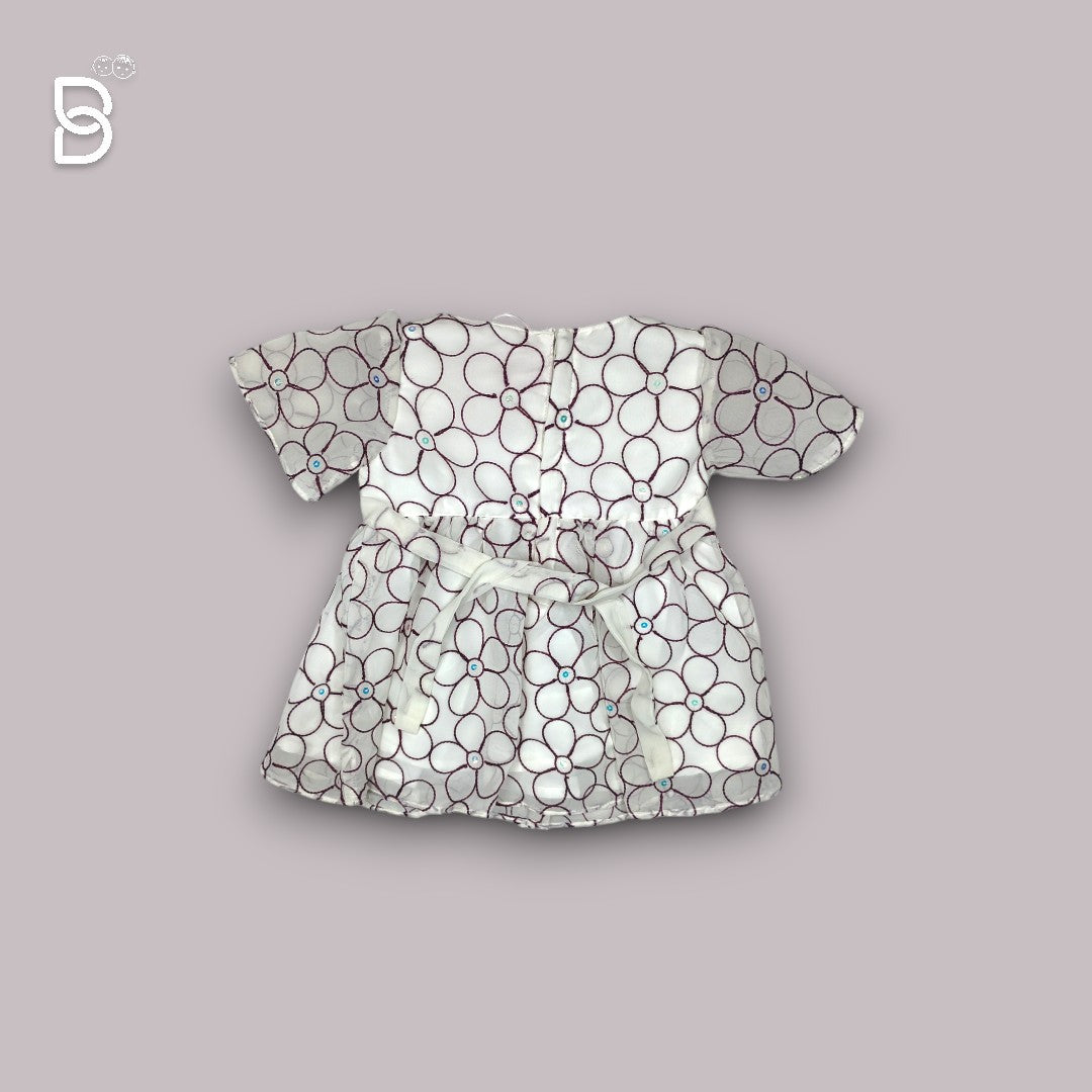 NEW BORN BABY FROCK WHITE - JILAX