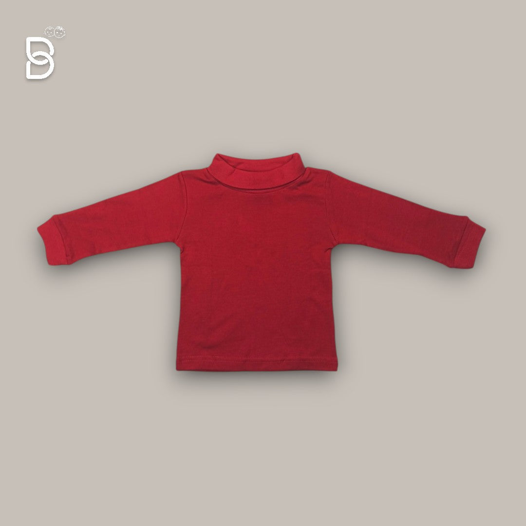 POLO NECK T SHIRT RED